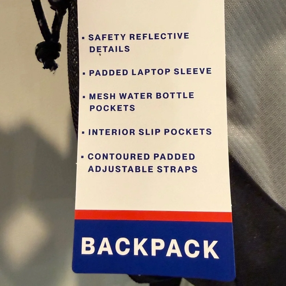 Champion Backpack Medium Grey Black Laptop Sleeve 17 Inch School Travel‎ NWT